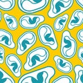 Human Ear pattern seamless. Ears background Royalty Free Stock Photo