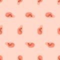 Human Ear pattern seamless. Ears background Royalty Free Stock Photo