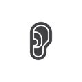 Human ear vector icon Royalty Free Stock Photo