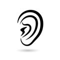 Human ear vector icon Royalty Free Stock Photo