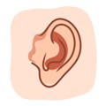 Human ear vector Royalty Free Stock Photo