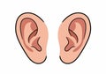 Human ears clipart Royalty Free Stock Photo