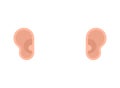 Human Ears isolated template. ear vector illustration