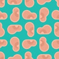 Human Ears pattern seamless. ear background. vector texture Royalty Free Stock Photo