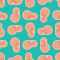 Human Ears pattern seamless. ear background. vector texture