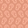 Human Ears pattern seamless. ear background. vector texture