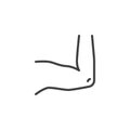 Human elbow line icon