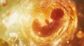 Human Embryo Developing in Amniotic Fluid Royalty Free Stock Photo