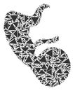 Human Embryo Mosaic of Triangles Royalty Free Stock Photo