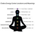 Human energy Chakra system vector illustration
