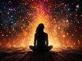 Human energy meditation background Royalty Free Stock Photo