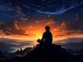 Human energy meditation background Royalty Free Stock Photo