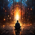 Human energy, mind power, meditation Royalty Free Stock Photo