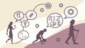 Human Evolution Communication: Progress of Ideas, vector design Generative AI Royalty Free Stock Photo