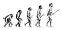 Human evolution illustration Royalty Free Stock Photo