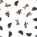 human evolution man caveman seamless pattern