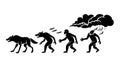 Human Evolution Progression, History Anthropology Concept, vector design Generative AI Royalty Free Stock Photo