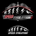 Human evolution of speed Royalty Free Stock Photo