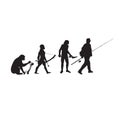 Human evolution and tools Royalty Free Stock Photo