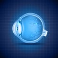 Human eye abstract blue design Royalty Free Stock Photo