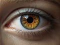 human eye close-up macro pupil iris eyelids and eyelashes detail