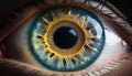 human eye closeup made with generative ai