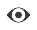 Human eye colored icon. Organ of the visual system symbol