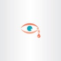 human eye cry tear vector icon Royalty Free Stock Photo