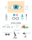 Human eye diagram, eye care, vector flat isolated illustration Royalty Free Stock Photo