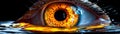 The human eye emerges like a profound revelation from the depths of deep waters Royalty Free Stock Photo