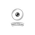 Human eye icon. Optical clinic label, logo. Diagnostic testing center. Vector. Royalty Free Stock Photo