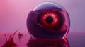 human eye and iris abstract concept, surveillance and big brother, surreal art Royalty Free Stock Photo