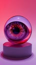 human eye and iris abstract concept, surveillance and big brother, surreal art Royalty Free Stock Photo