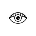 Human eye logo and icon design Royalty Free Stock Photo