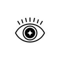 Human eye logo and icon vector Royalty Free Stock Photo