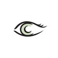 Human eye logo. Royalty Free Stock Photo