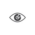 Human eye vector icon Royalty Free Stock Photo