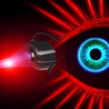 Human eye vision and laser beam sci fi concept Royalty Free Stock Photo