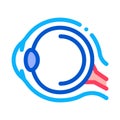 Human Eyeball Anatomy Organ Icon Thin Line Vector