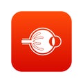 Human eyeball icon digital red