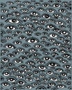 Human eyes hand drawn pattern Royalty Free Stock Photo