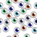 Human eyes seamless pattern Royalty Free Stock Photo