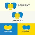 Smiley human face logo icon for human resource or people-oriented corporation. Business logo design idea for corporate Royalty Free Stock Photo