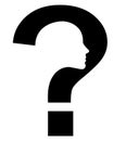 Human face question mark Royalty Free Stock Photo