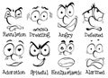 Human faces with different emotions