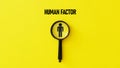 Human factor is shown using the text Royalty Free Stock Photo