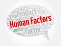 Human Factors word cloud, concept background Royalty Free Stock Photo