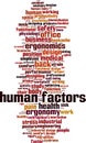 Human factors word cloud Royalty Free Stock Photo