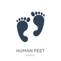 human feet icon in trendy design style. human feet icon isolated on white background. human feet vector icon simple and modern Royalty Free Stock Photo