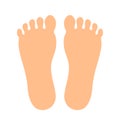 Human feet vector icon